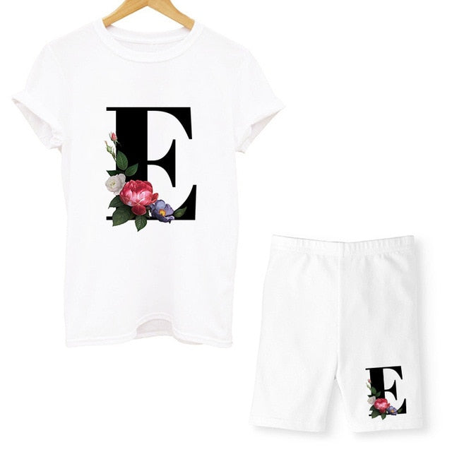 Damen-T-Shirt, Blumenmuster, Nylon, Polyester, kurzärmelig 11