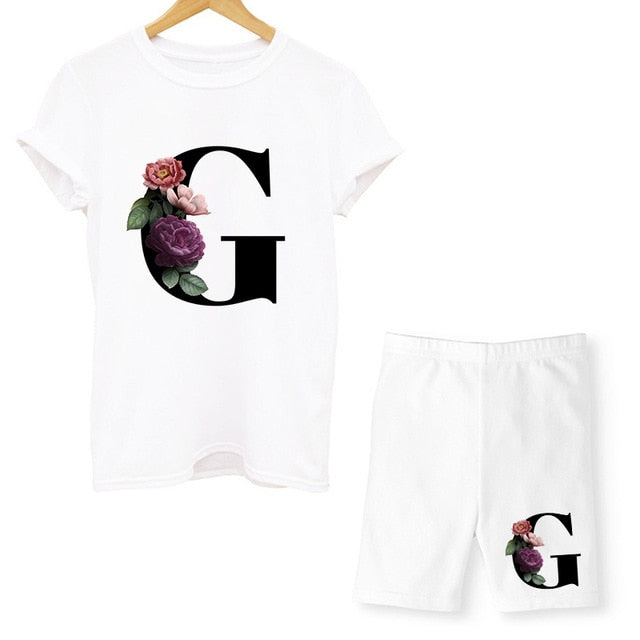 Damen-T-Shirt, Blumenmuster, Nylon, Polyester, kurzärmelig 13