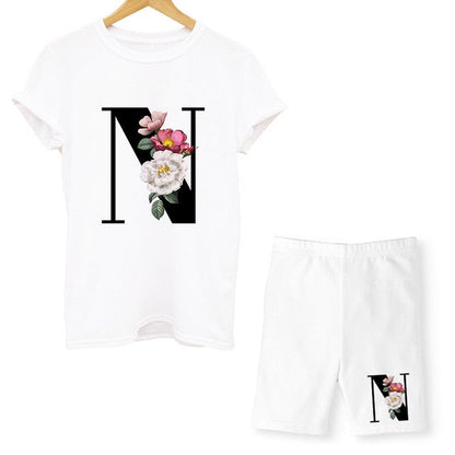 Damen-T-Shirt, Blumenmuster, Nylon, Polyester, kurzärmelig 20
