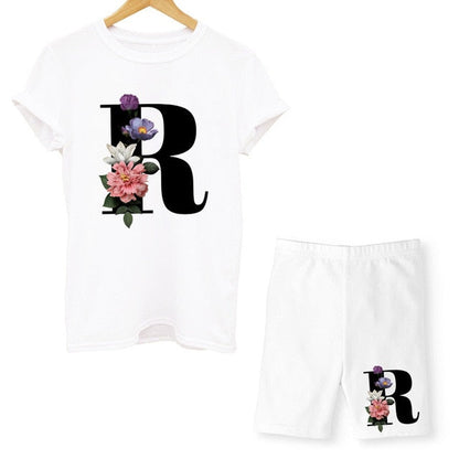 Damen-T-Shirt, Blumenmuster, Nylon, Polyester, kurzärmelig 24