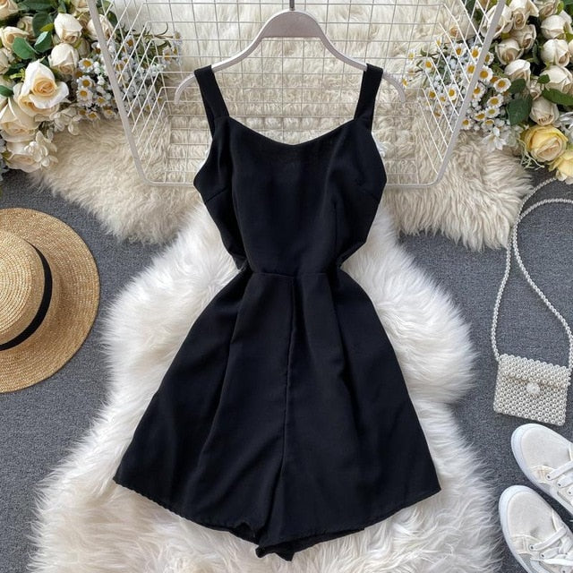 Damen-Jumpsuit, ärmellos, Polyester-Spandex – elegant und stilvoll für sommerliche Feste 1