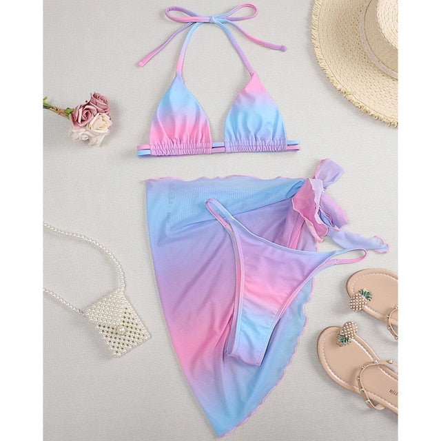 Variant image for Damen Bikini-Set Geometrische Formen Lycra Polyester-5