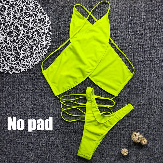 Variant image for Damen Bikini-Set Tiermuster Polyester Spandex-6