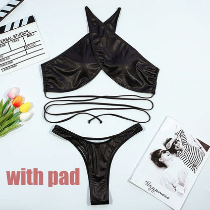 Variant image for Damen Bikini-Set Tiermuster Polyester Spandex-8