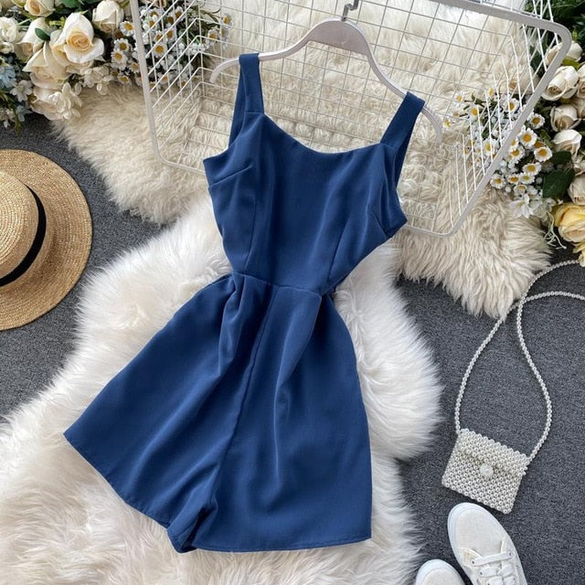 Damen-Jumpsuit, ärmellos, Polyester-Spandex – elegant und stilvoll für sommerliche Feste 11