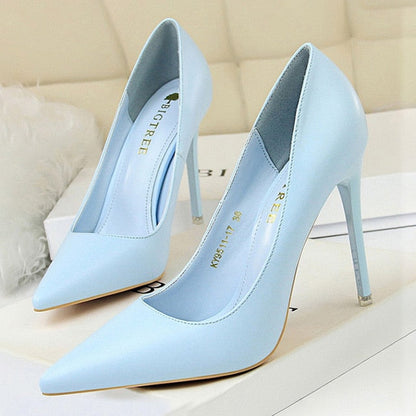Damen-Pumps, hoher Absatz, PU-Material-6