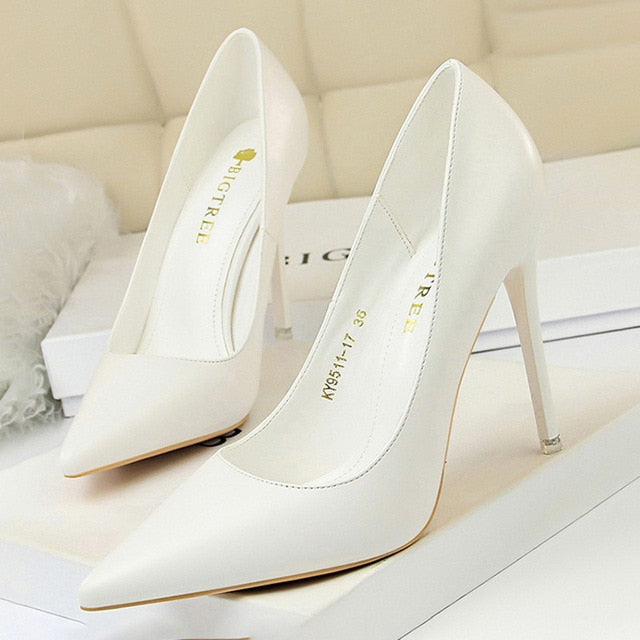 Damen-Pumps, hoher Absatz, PU-Material-3