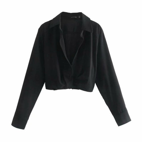 Damenbluse V-Ausschnitt Langarm Polyester eleganter Stil-1