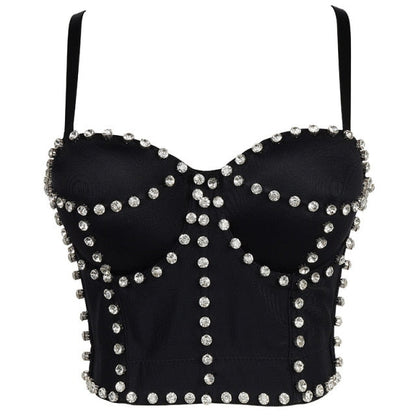Damen-Bustier mit Perlenapplikation, verstellbar, aus Polyester-1