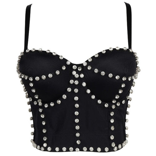 Damen-Bustier mit Perlenapplikation, verstellbar, aus Polyester-1