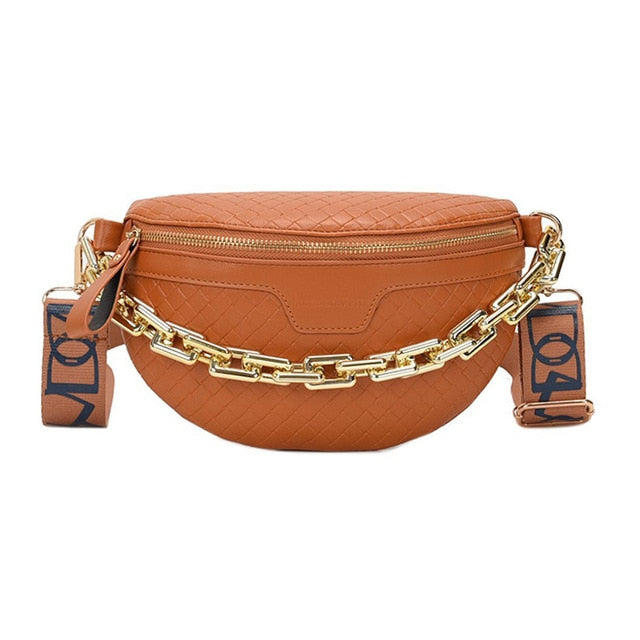 Variant image for Damen Schultertasche Kettengürtel PU-Leder mit Einhorn-Stift-8