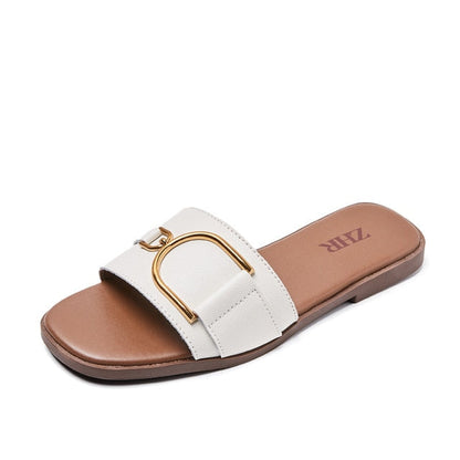 Damen-Sandalen, niedriger Absatz, Mikrofaserleder für Damenschuhe-1