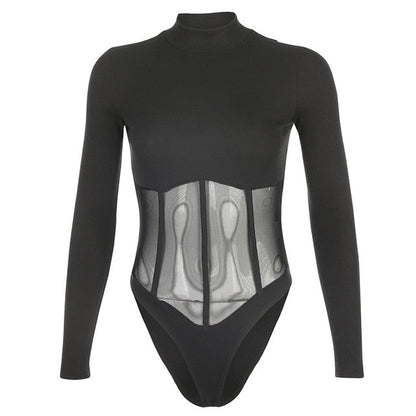 Damen-Rollkragen, Body Stretch Polyester-Spandex-1