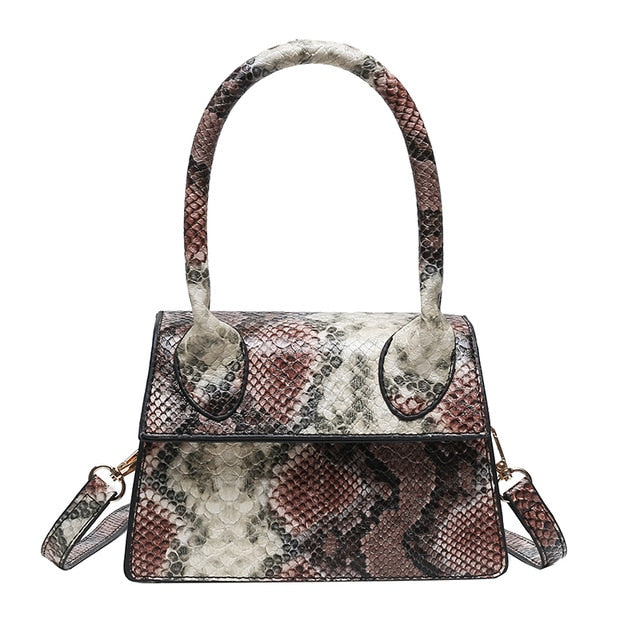 Variant image for Damen-Handtasche Pythonmuster PU Klein Elegant-1