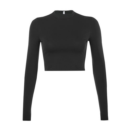 Herren-Langarm-T-Shirt, O-Ausschnitt, Baumwolle, Spandex-1