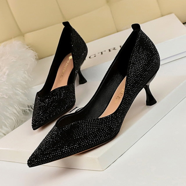 Damen-High-Heel-Schuhe aus Mesh, Stiletto-Absatz 5-8 cm-1