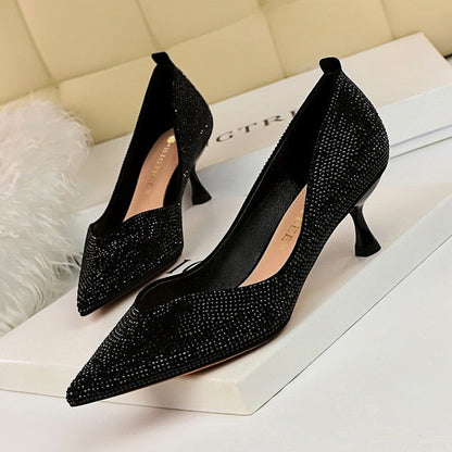 Damen-High-Heel-Schuhe aus Mesh, Stiletto-Absatz 5-8 cm-1