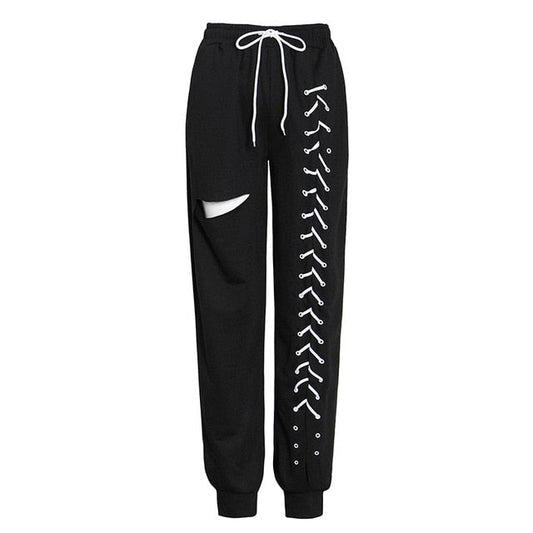 Herren-Jogginghose, monochromes Polyester, Loose Fit-1