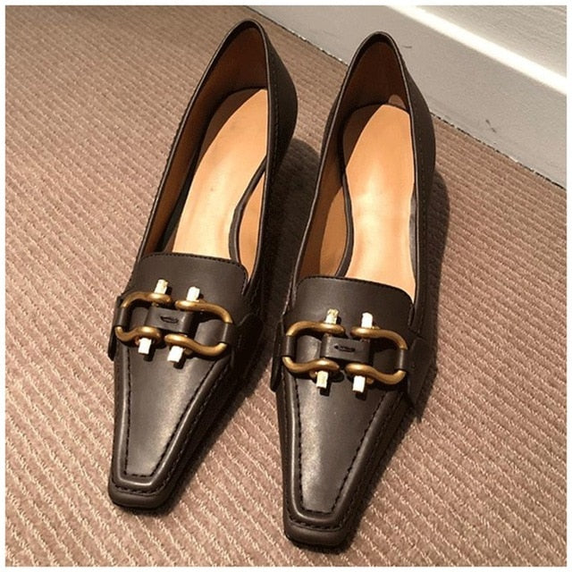 Damen-Pumps, süßes Katzen-Design, Mikrofaser, niedriger Absatz-1
