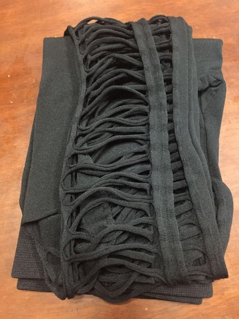 Damen-Leggings, einfarbiges knöchellanges Polyester-Elasthan-1