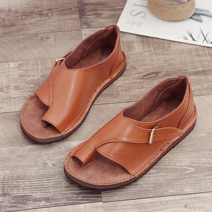 Gladiatorsandalen für Damen aus PU-Leder mit Schnalle – Flaches Design für Komfort und Stil 8