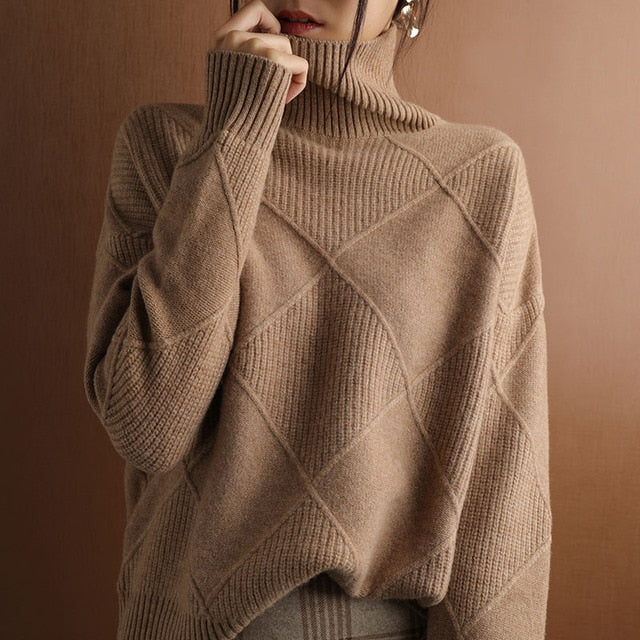 Variant image for Damen-Pullover, Rollkragen, aus Kaschmirmix eleganter lässiger Passform-19