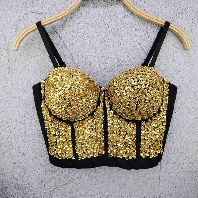 Variant image for Damen-Top, mit Paillettenapplikation, glitzernde Baumwolle und Polyester-2