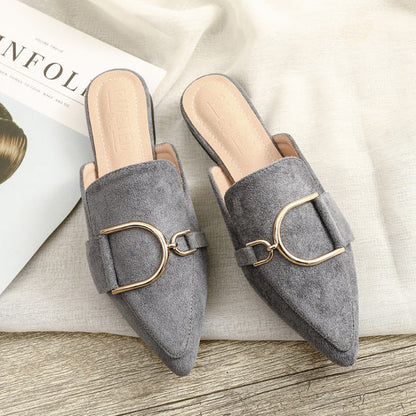 Damen-Pantoffeln, Mules, lässiger Flock, mit Gummisohle 8
