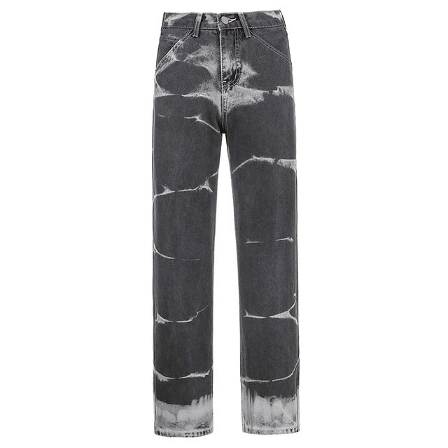 Damenjeans High Waist, 100% Baumwolle, Streetwear-6