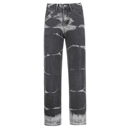 Damenjeans High Waist, 100% Baumwolle, Streetwear-6