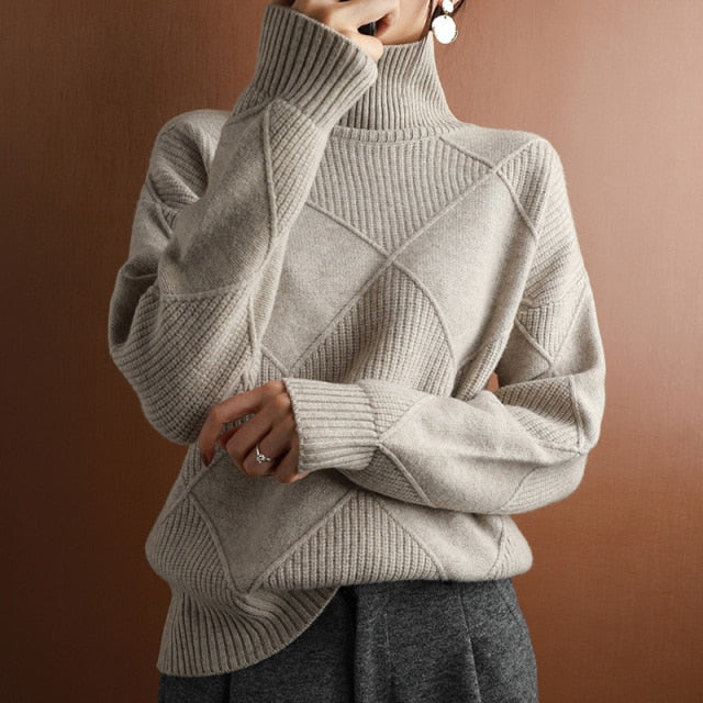 Variant image for Damen-Pullover, Rollkragen, aus Kaschmirmix eleganter lässiger Passform-25