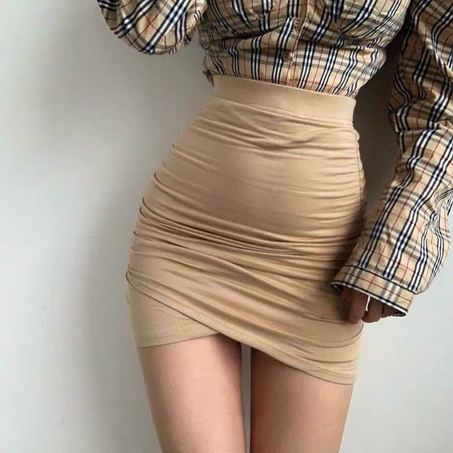Damen-Minirock, gesäumte Baumwolle, Polyester-6