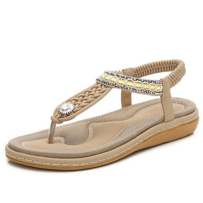 Variant image for Damen-Sandalen, offene Zehe, PU-Leder mit Kristallverzierung-4