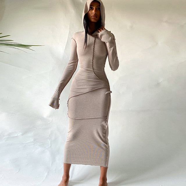 Variant image for Maxikleid Damen Lang Ärmel Patchwork Polyester-3