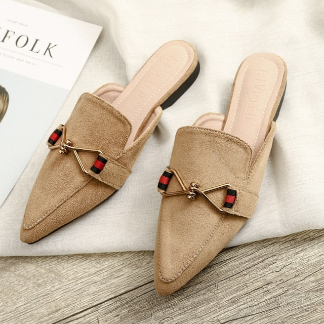 Variant image for Damen-Mules, spitze Zehen, Flock, Gummi-33