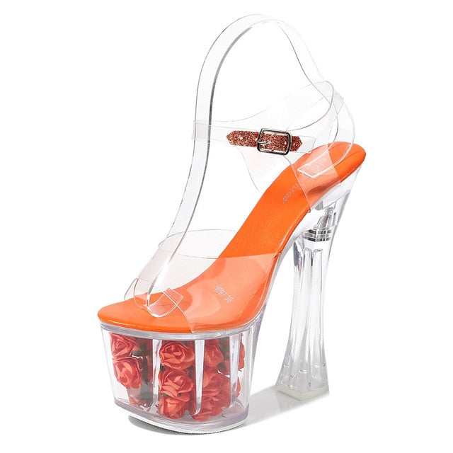 Variant image for Damen-Sandalen, Gladiator, transparentes PVC, hoher Absatz-3