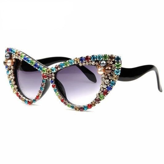 Damen-Sonnenbrille, Katzenaugen, Acetat, UV400, trendiges Design-1