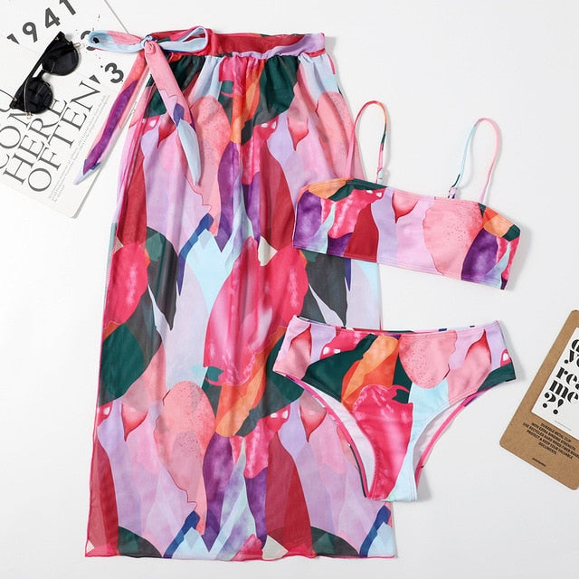 Variant image for Damen Bikini-Set Transparent Sarong Polyester Spandex-37