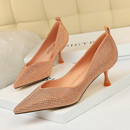 Variantenbild für Damen-High Heels aus Mesh mit Nieten, 5-8 cm Absatz-2
