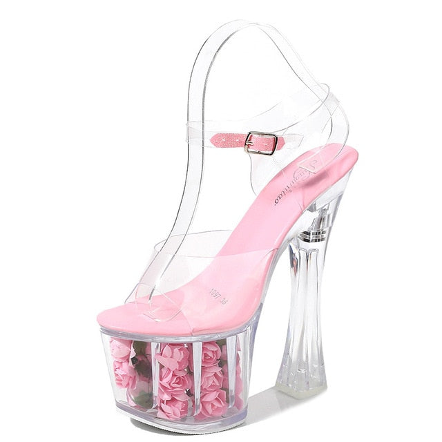 Variant image for Damen-Sandalen, Gladiator, transparentes PVC, hoher Absatz-4