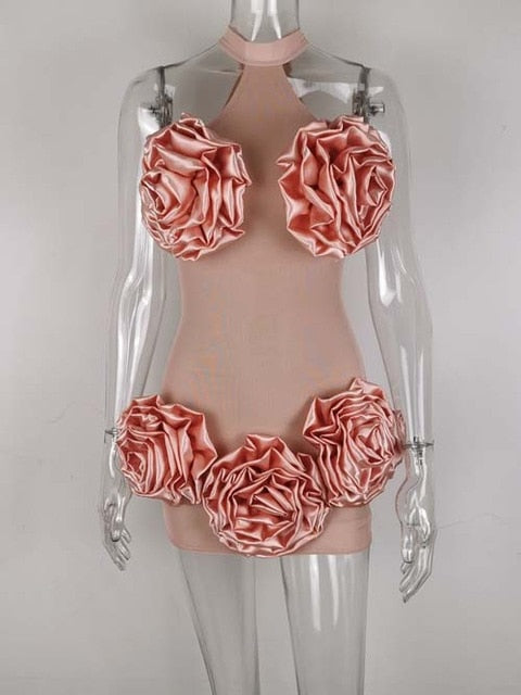 Damen-Minikleid, geblümtes Polyester, ärmellos, Etuirock-1