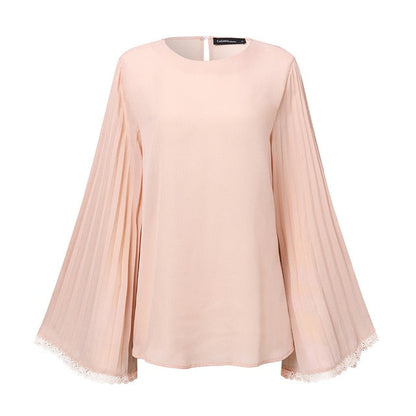 Variant image for Damen-Flared-Bluse, lange Ärmel, Chiffon, Polyester-2