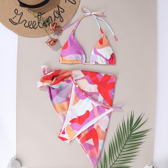 Damen Bikini-Set Geometrische Formen Lycra Polyester-1