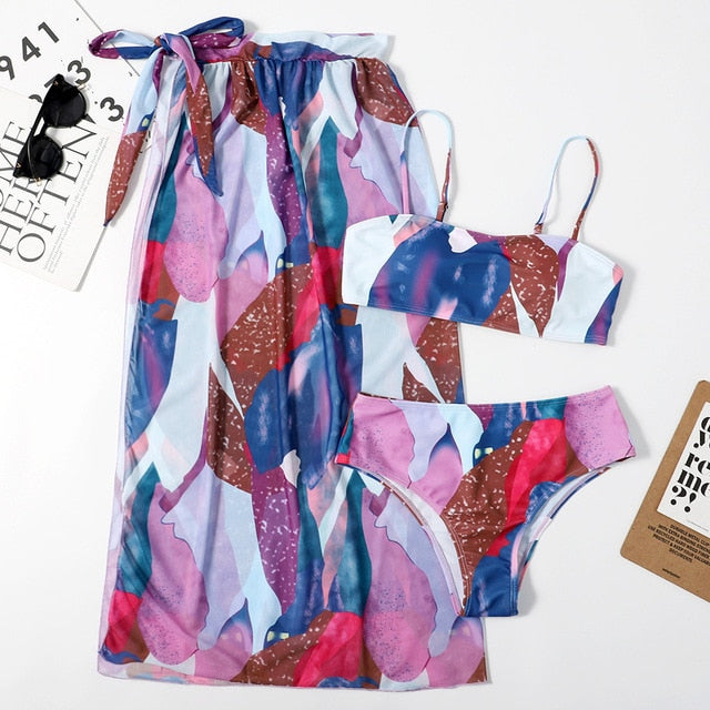 Variant image for Damen Bikini-Set Transparent Sarong Polyester Spandex-29