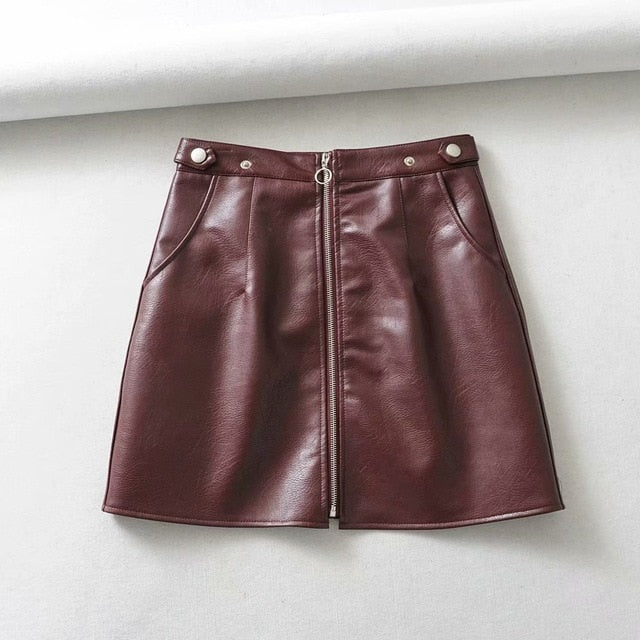 Damen-A-Linien-Rock mit Reißverschluss aus Polyester für modernen Look 5