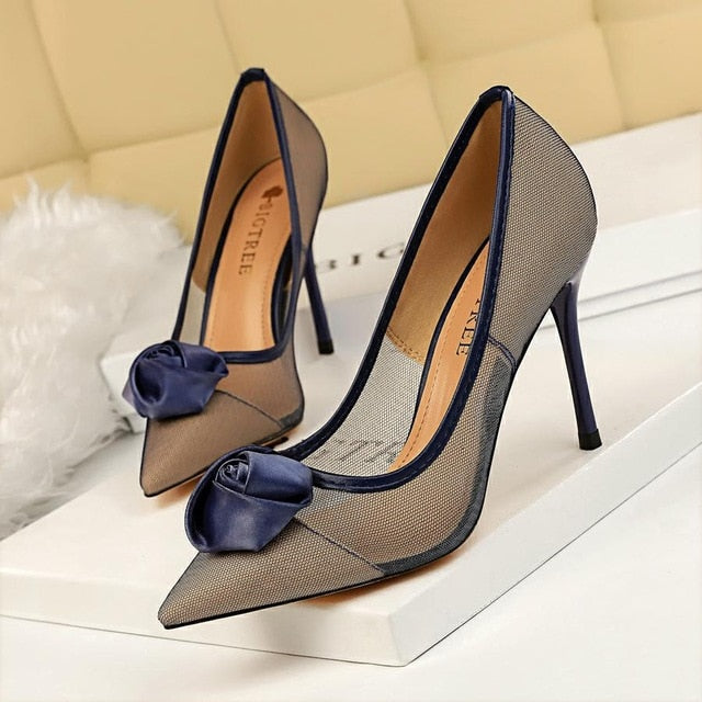 Variant image for Damen-Stilettpumps, spitze Zehe, Mesh-6