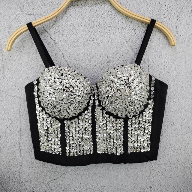 Variant image for Damen-Top, mit Paillettenapplikation, glitzernde Baumwolle und Polyester-3