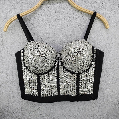 Variant image for Damen-Top, mit Paillettenapplikation, glitzernde Baumwolle und Polyester-3