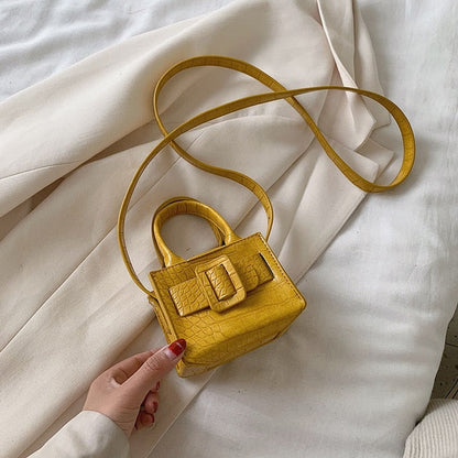 Variant image for Kleine Handtasche Damen Schlangenleder-Design PU mit Gürtelschnalle-5