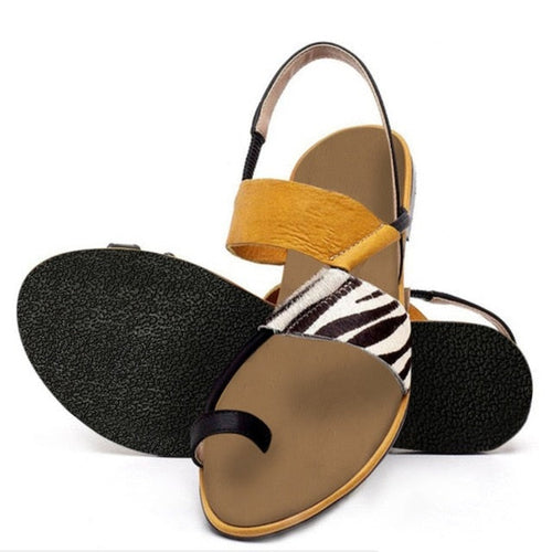 Damen-Sandalen, Riemensandalette, bunt, PU-Leder-1